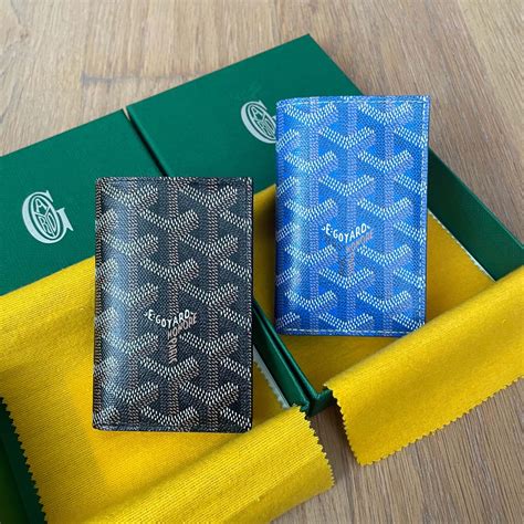 goyard blue wallet men's|Goyard saint pierre card wallet.